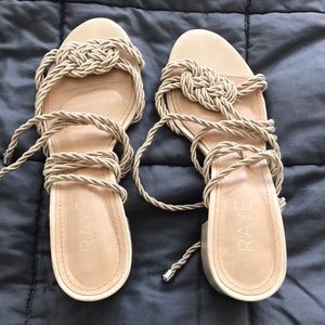 Lace up heeled sandals